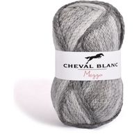 Laines Cheval Blanc - MEZZO fil à tricoter 60% acrylique 40% laine 50g - Fil effet tube pour tricot et crochet