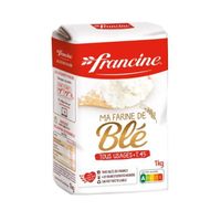 FRANCINE - Farine De Blé T45 Le 1Kg - Lot De 4
