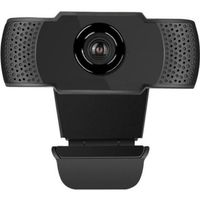 Webcam de caméra Web d'ordinateur de haute définition avec la prise et le jeu de microphone, noir, 720P