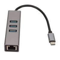 SURENHAP HUB Adaptateur USB-C vers RJ45 5Gbps, station d'accueil USB pour Windows /OS/X/Linux gris argenté