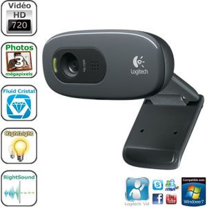WEBCAM LOGITECH - Webcam HD - C270 - Noir