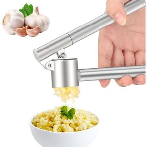 Presse Ail Inox à Bascule - Hachoir Ail Facile à Nettoyer Avec Grande Ouverture - Garlic Press