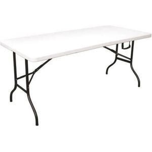 Ensemble table et chaise de jardin Table de Jardin Pliante PEHD Fiesta blanche - 8 Pe