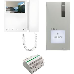 INTERPHONE - VISIOPHONE Kit interphone vidéo Comelit 2 fils - Quadra 4893 