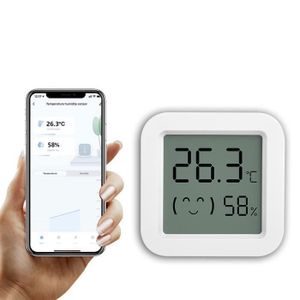 Thermomètre hygromètre WiFi intelligent, capteur de température et  d'humidité intérieur/extérieur Bluetooth, application thermomètre WiFi  Alexa/Google