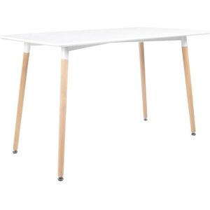 TABLE À MANGER SEULE Table rectangulaire PIA - HAPPY GARDEN - Blanc - 6