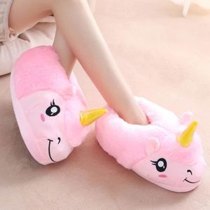 CHAUSSON - PANTOUFLE Chaussons en peluche licorne - Unicorn - Rose - Hi