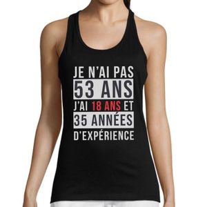 Je N Ai Pas 35 Ans J Ai 18 Ans Et 17 Annees D Experience Debardeur Femme Anniversaire Age T Shirt Sans Manche Idee Cadeau Categ Noir Cdiscount Pret A Porter