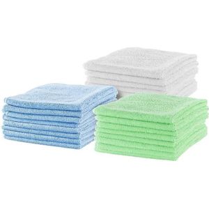 5 Pièce Haute Performance Micro Fibre Microfibre Chiffon chiffon à lustrer torchons Bleu