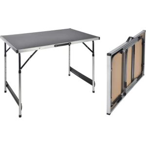 TABLE DE CAMPING Haushalt International Table de Camping Pliable Hauteur réglable - Longueur 100 x Largeur 60 x Hauteur 73-94 cm12