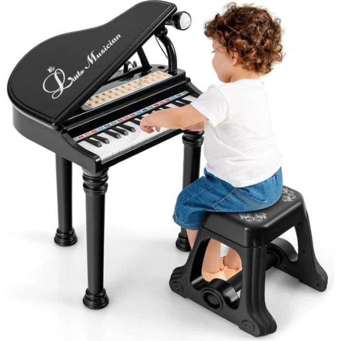 Dww-piano Enfant Fille 1 2 3 Ans, Piano Jouet Rose Bebe Avec