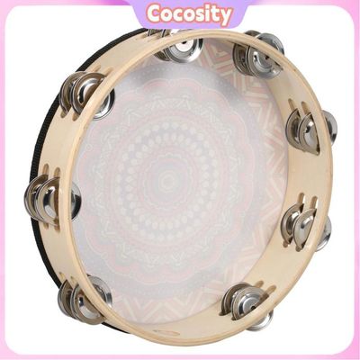 Tambourin Demi-Lune Tiger TAM14-BK Noir - 32 Cymbales Métal | Percussion Musique
