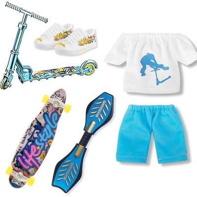 Mini Skateboard à Doigts en Bois DRFEIFY - Bleu - Pour Enfants à partir