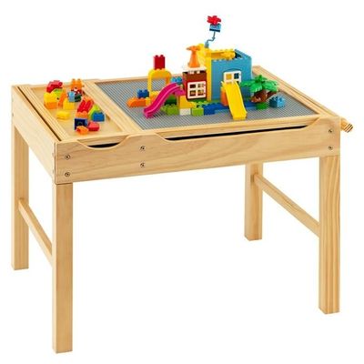 Table Multi-jeux 2 en 1 Table avec Plateau de Baby-foot et de Hockey avec Accessoires Idéale pour Activités 69x36x10cm