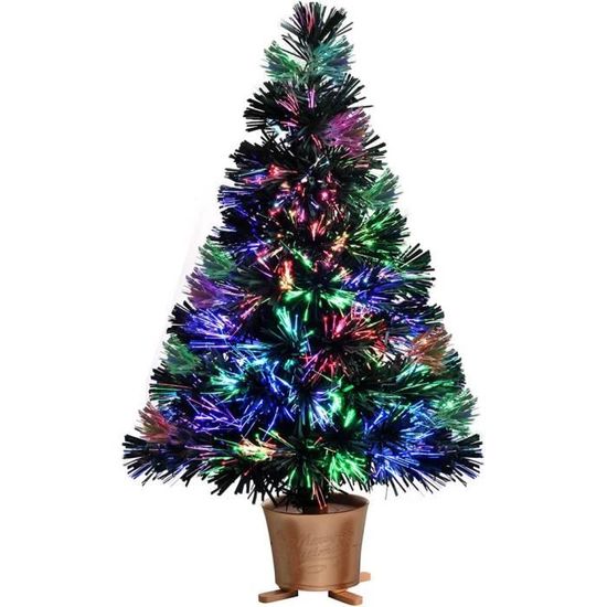 Sapin de Noël prééclairé, sapins de Noël en Fibre Optique Artificielle