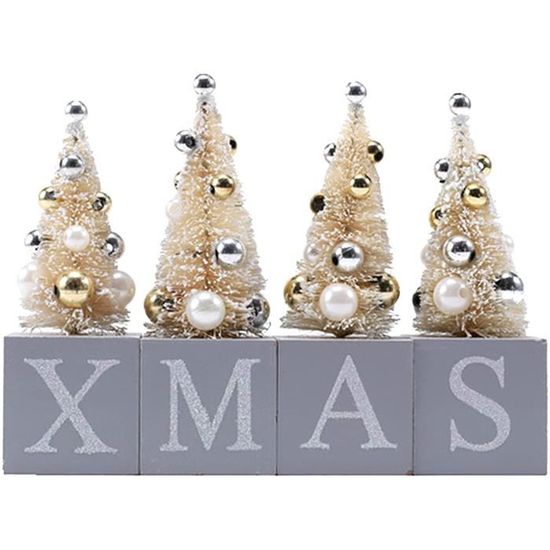 Sapin De Noël - Limics24 - 30 Pièces Artificiel Mini Noel Bases Bois