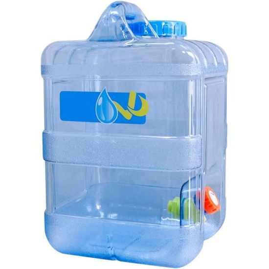 Jerricane Eau Fraîche Camping Bidon D'Eau Camping 20L Avec Robinet - Réservoir Eau Fraîche Transportable - Noir Bidon Eau Transportable
