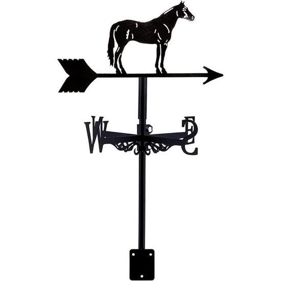 Girouette Coq En Acier Inoxydable Durable Rétro Indicateur De Direction Du Vent Scène De Ferme Jardin - 12