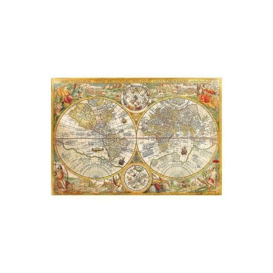 Puzzle Adulte - CLEMENTONI - Vieille Carte Du monde - 2000 Pieces - Voyage et cartes - Mixte
