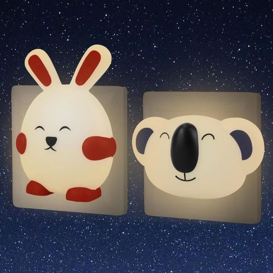 Veilleuse De Prise électrique Enfant - Forme Ours, 2 Modes (lumière Chaude/blanche), LED économe, Pour Chambre, Couloir, Escaliers