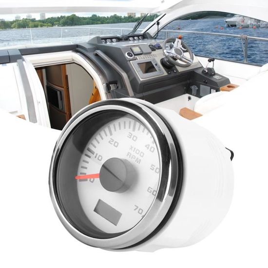 Tachymètre à Pointeur 52mm 6K Étanche IP67 Pour Moto Voiture Bateau - 1 à 8 Cylindres Essence