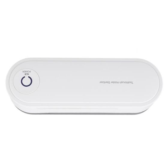 Stérilisateur UV SCHWAIGER Pour Brosse à Dents - Séchage + Désinfection UVC - Étui Voyage 4 Brosses - Gris/Blanc