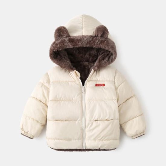 SEAUR Manteau Enfant Garçon Doudoune Chaud - Parka Matelassée Avec Capuche 3-10 Ans