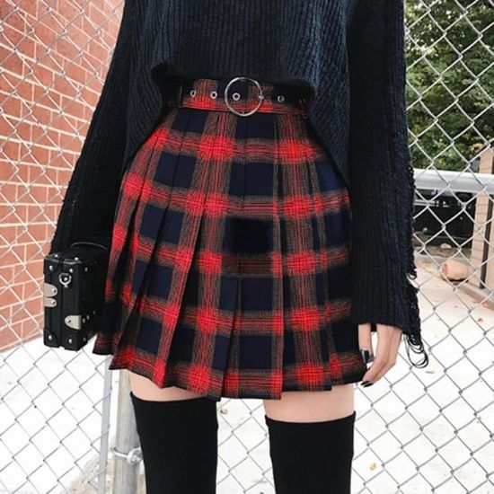 Jupe kilt on sale femme rouge