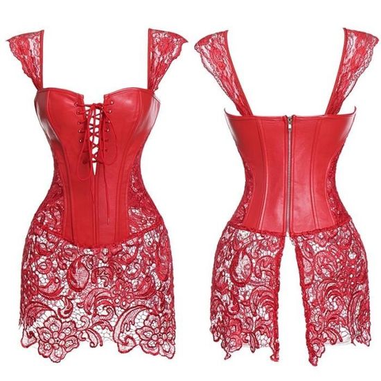 Bustier Femme Corset Soirée Halloween Corset Dentelle Grebrafan - Bustier Gothique Baleines Acier | Corset Sexy Femme Lacets Dos Corset Halloween Bustier Gothique Halloween