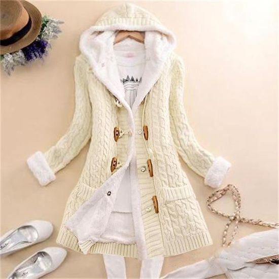 MoonyLI 1 Paire de Chaussettes Extra Longues en Tricot de Coton
