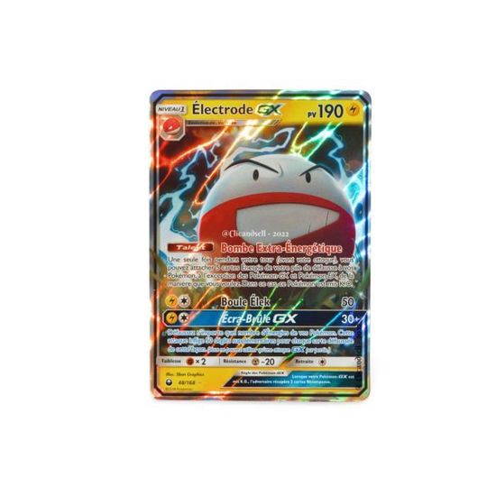 Carte Pokémon Électrode GX 190 PV 48168 SL7 Tempête Céleste NEUF FR