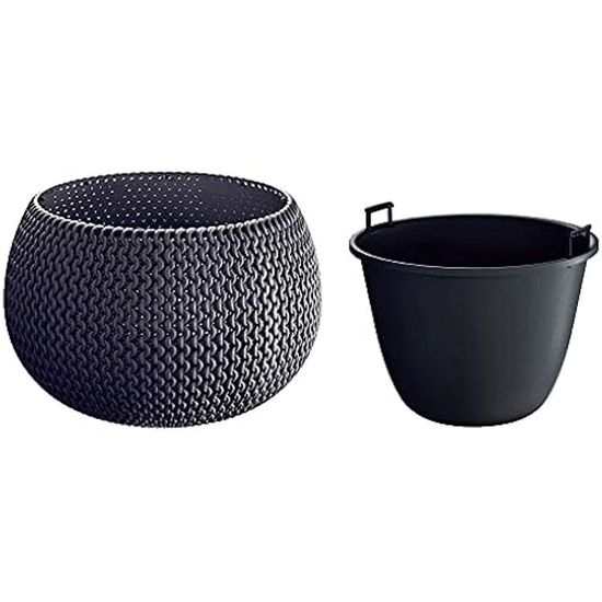Vaso Di Fiori Tonda Con Vasca Splofy Bowl In Plastica Colore Grigio Ghiaccio 18  Lunghezza  X 18 Larghezza X 13 Altezza Cm 86336458