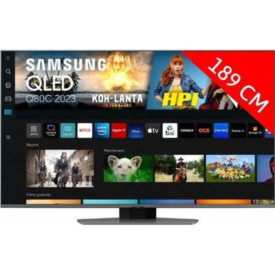 SAMSUNG TV QLED 4K 189 cm 75Q80C QLED 4K 2023