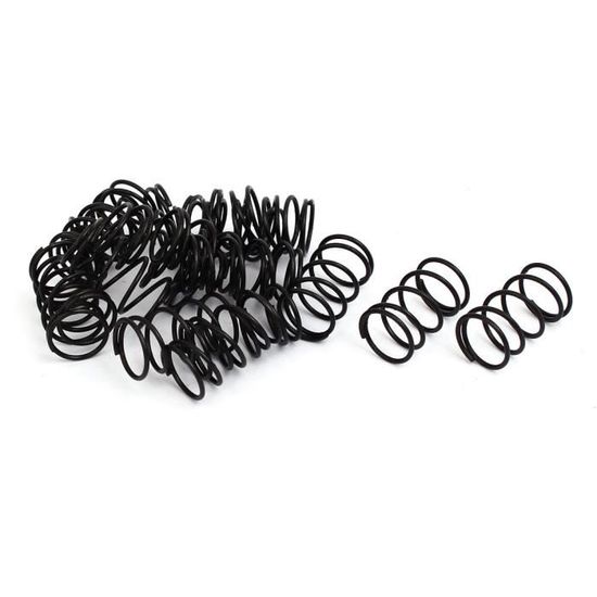 Ressorts De Compression Noirs - 20 Pièces | 1.2mm Fil, 15mm Diamètre, 30mm Longueur | Par Uxcell