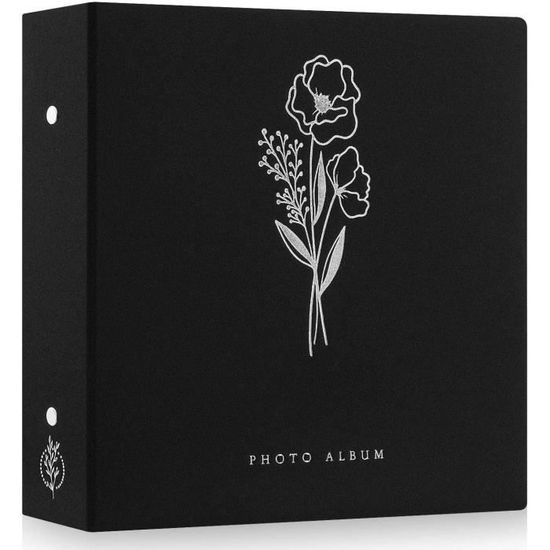 Lanpn 6x4 Fotoalbum, extra groot, kan 1000 foto's bevatten, insteekvakjes, linnen omslag, voor liggende en portretfoto's van 10 x 15 cm, paars