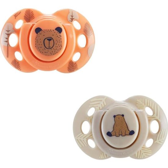 Sucettes Tommee Tippee Lot De 2 - Tétine Symétrique Sans BPA, 18-36 Mois, Avec Capsule Stérilisateur