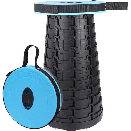 Tabouret Pliable Portable Bleu, Rétractable Tabouret De