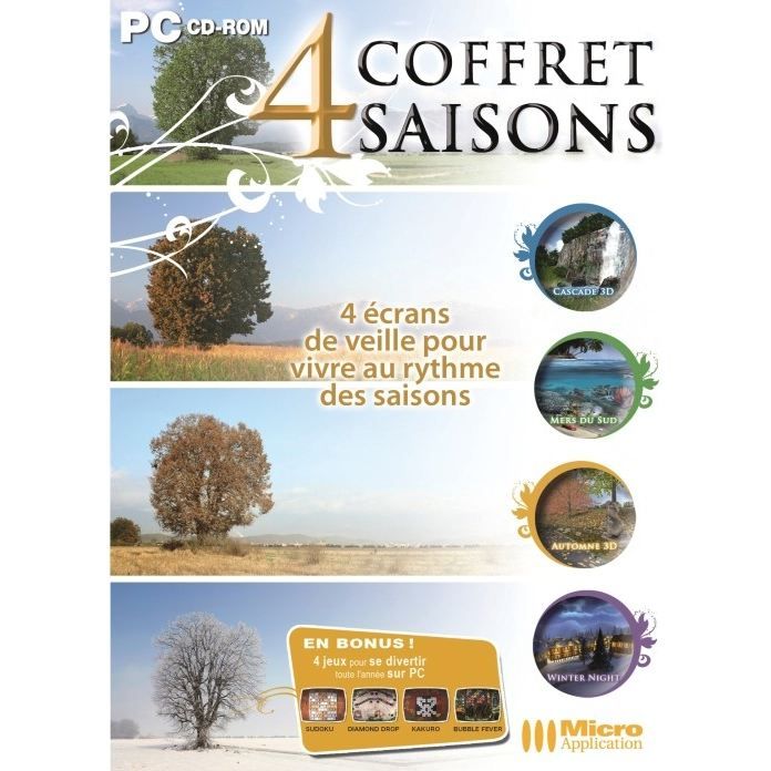 COFFRET ECRANS DE VEILLE 4 SAISONS / LOGICIEL PC C