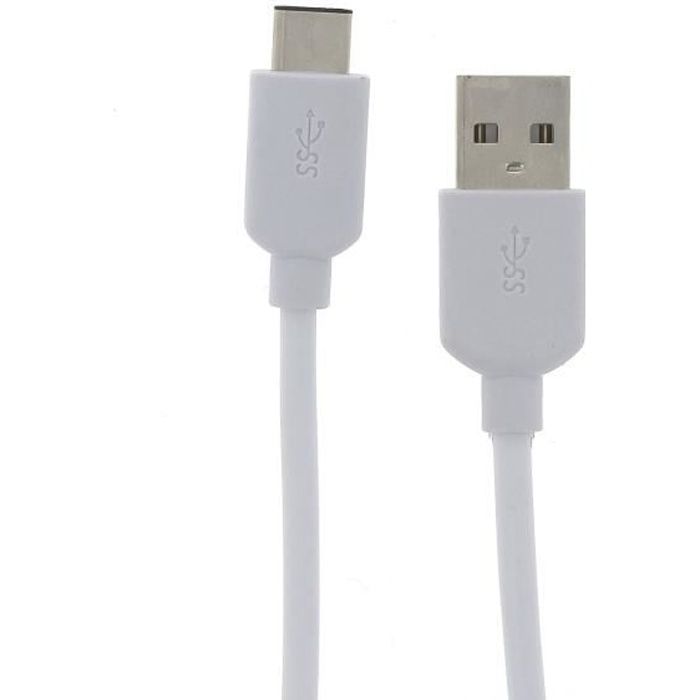 Câble USB Type C Blanc Synchro & Charge Pour MICROSOFT LUMIA 950 XL - LUMIA 950