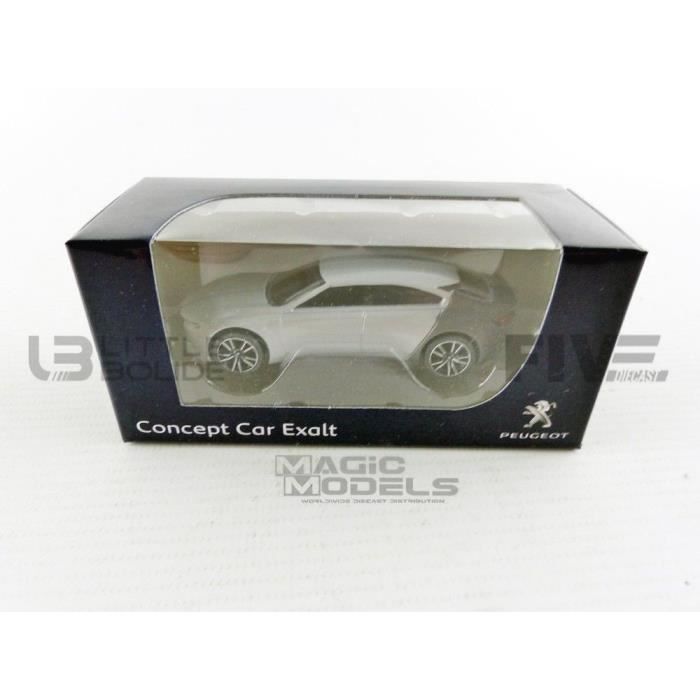 Voiture Miniature de Collection - NOREV 1/64 - PEUGEOT Exalt - Salon de Paris 2014 - Silver mat / Gris mat - 312014