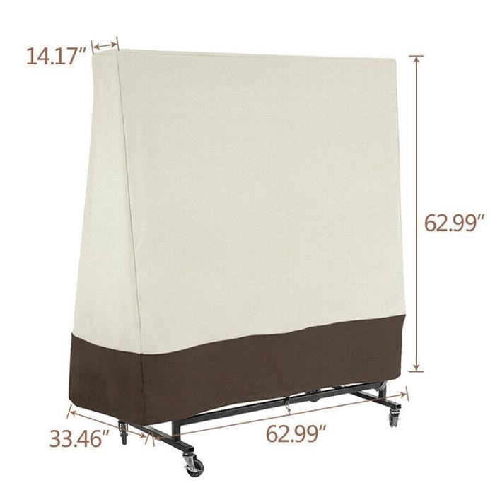 Housse de protection pour table de ping-pong, housse de protection pour table de ping-pong en tissu Oxford 210D - Housse de table de
