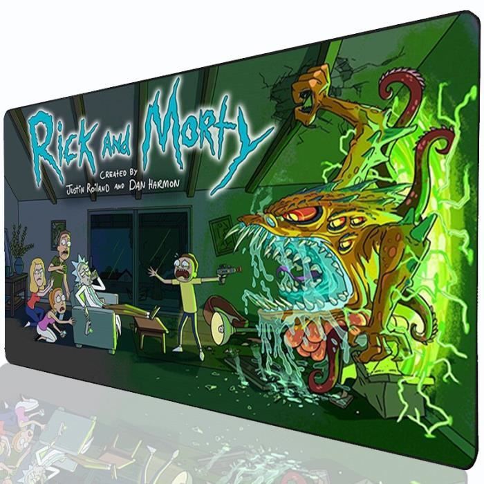 tapis de souris en caoutchouc pour jeu sur Pc, motif humoristique, Manga, Anime, Morty, créatif, p BLEU CIEL-300x600x2mm -ALYZ0336