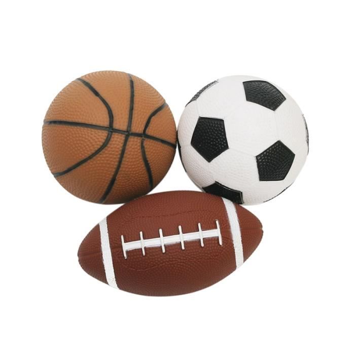 3 pièces douces non toxiques sans odeur mini balles de sport souples basket-ball ballons de rugby football VOLANT DE BADMINTON