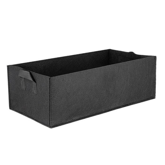 S-M-L sacs de culture de légumes rectangulaires jardin pépinière plantation Groot Pot de fleur Anti Corrosion feutre Type Black-S #A