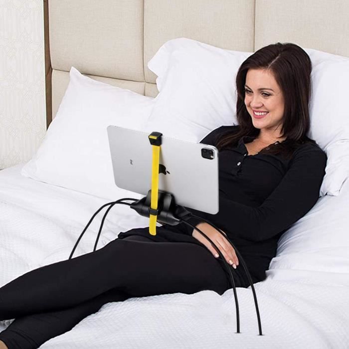 AICase Support iPad Tablette Téléphone pour Le lit, Le canapé ou Toute Surface inégale,Support de Tablette araignée,Universel pour T