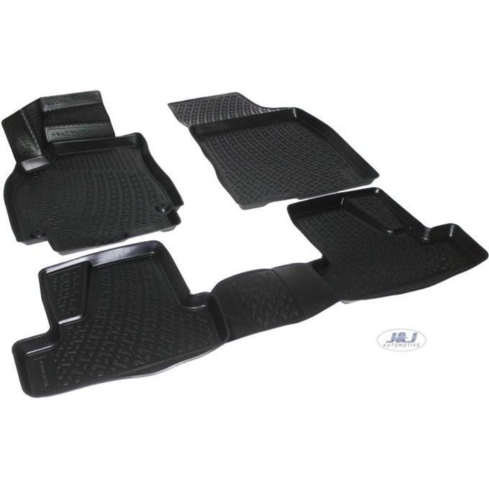 - 3D EXCLUSIVE TAPIS DE SOL EN CAOUTCHOUC COMPATIBLE AVEC RENAULT MEGANE III 2008- 2016 4pcs