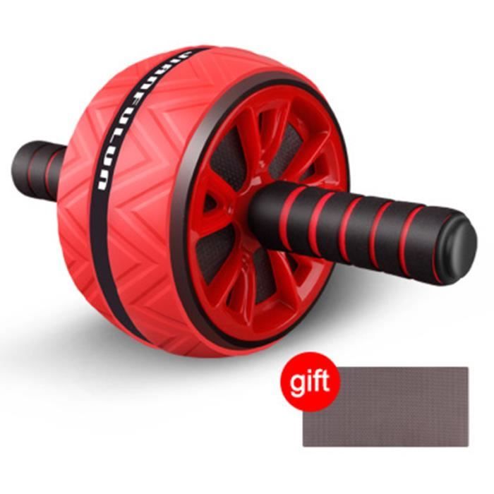 Roue Abdominale,Ab Roller Wheel,Roulette Abdominaux Exercice ,Roue de Fitness pour Musculation Sport Maison Materiel,Rouge