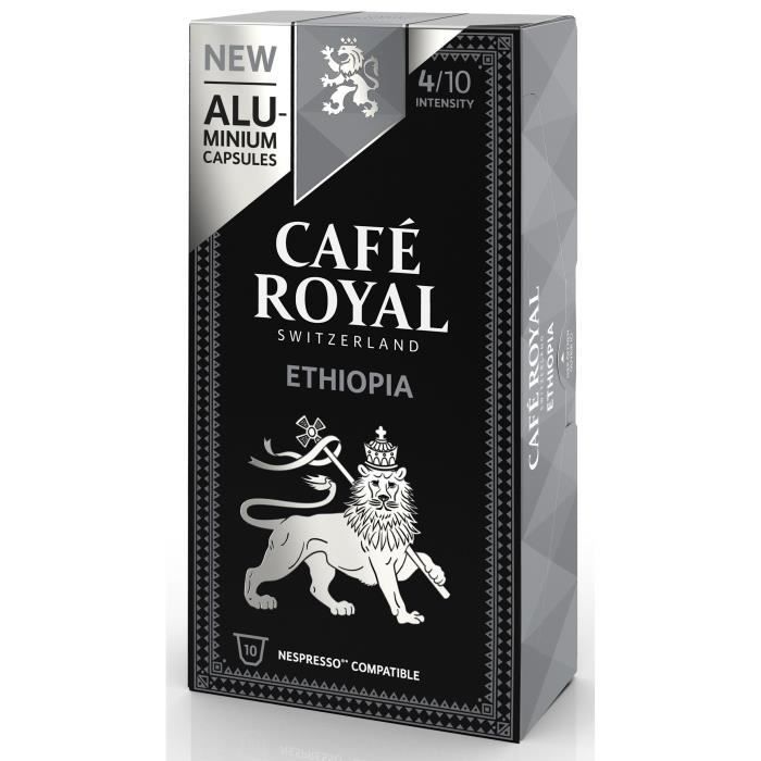 CAFE ROYAL Lot de 10 Cafés Compatible Nespresso Alu EthIopia - 10 dosettes