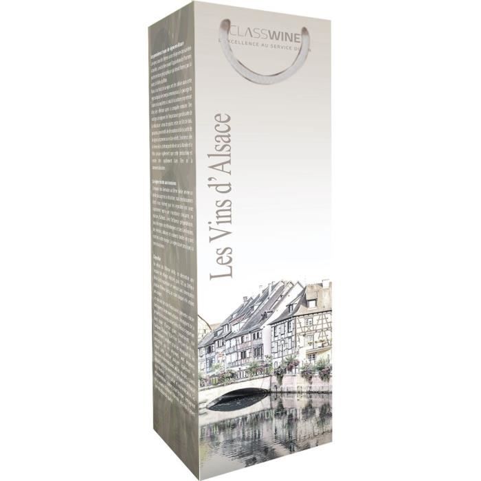 CLASSWINE Pochette pour 1 bouteille vin d'Alsace Colmar