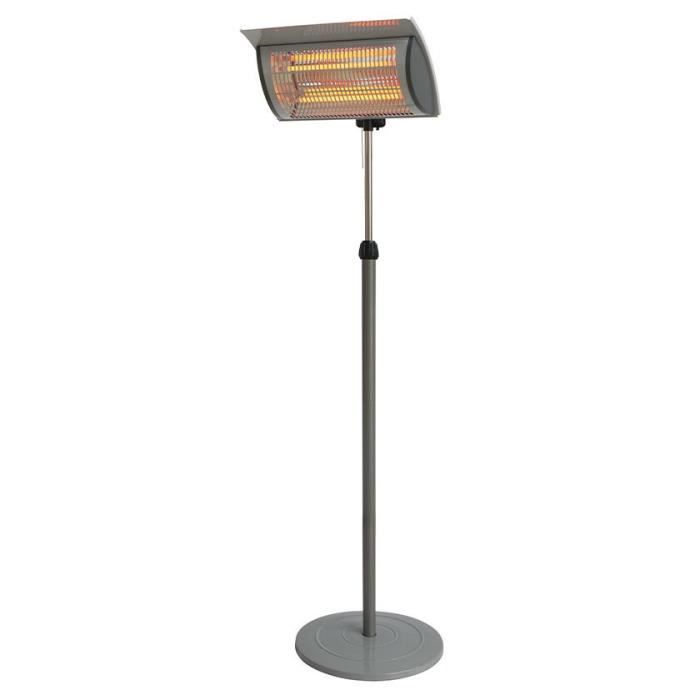 FAVEX - Chauffage Electrique Vérone 2000W - Extérieur - Acier Noir - Taille ajustable 160 - 194 cm - housse incluse